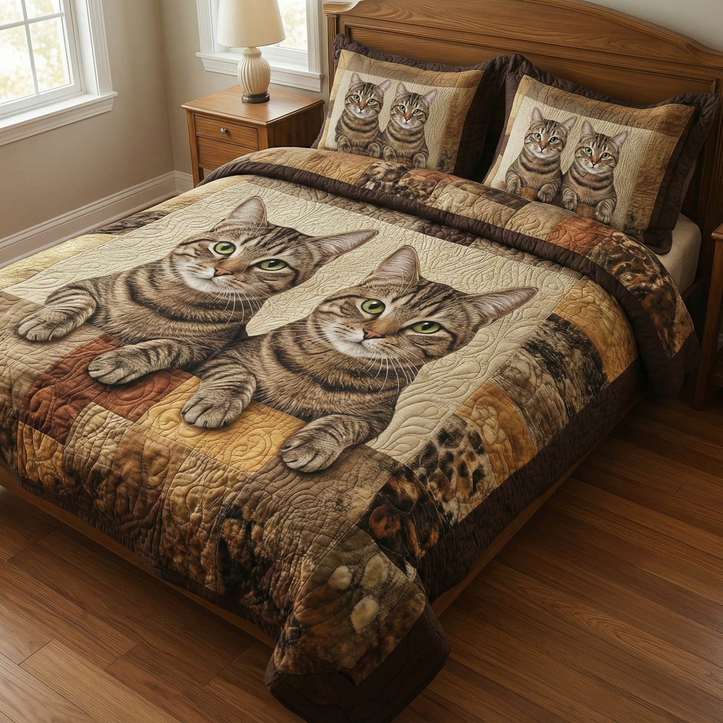 Pawfect Gang 3-Piece Quilted Bedding Set GFTONT6253