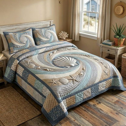 Coastal Whisper 3-Piece Quilted Bedding Set GFTOTP18721