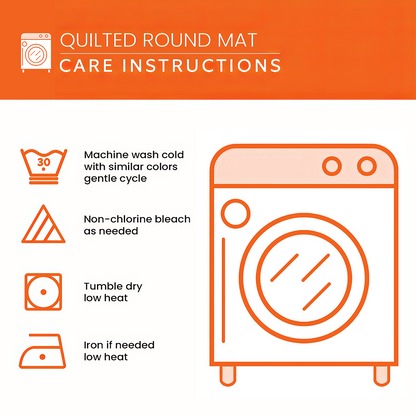 Cozy Pug Quilted Round Mat GFTOTL5144