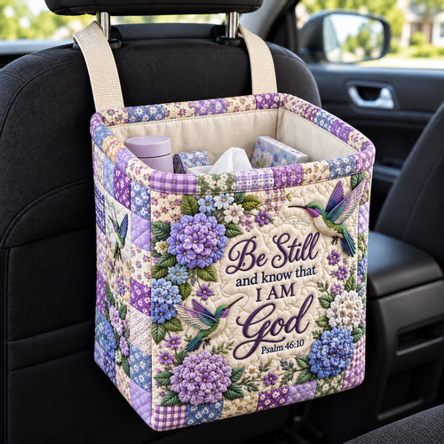 Be Still And Know Quilted Car Basket GFTOTP22617
