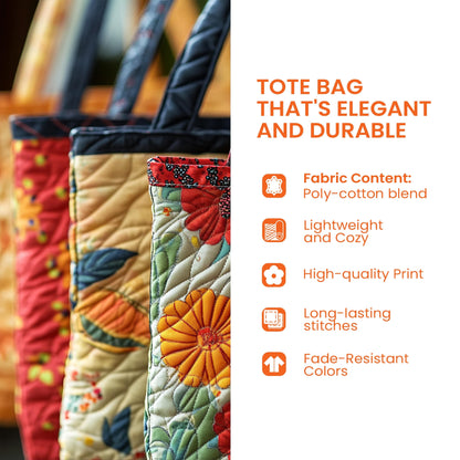 Autumn Library Quilted Tote Bag GFTOTP9986