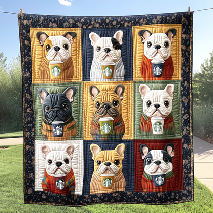 Vintage Bulldog Quilted Blanket NKL016