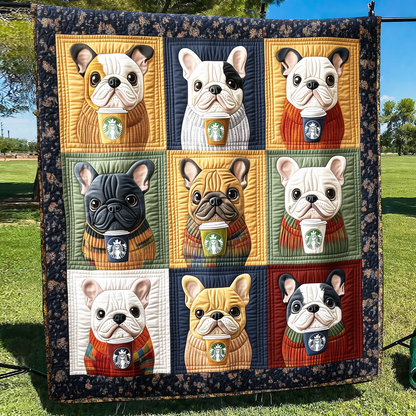 Vintage Bulldog Quilted Blanket NKL016