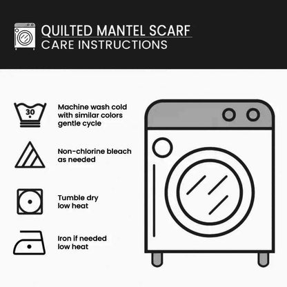 Black Santa Wonderland Quilted Mantel Scarf GFTONPT1931