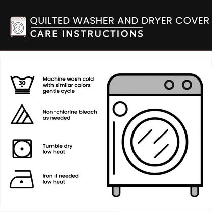 Golden Buzz Quilted Washer and Dryer Cover GFTOQM2001