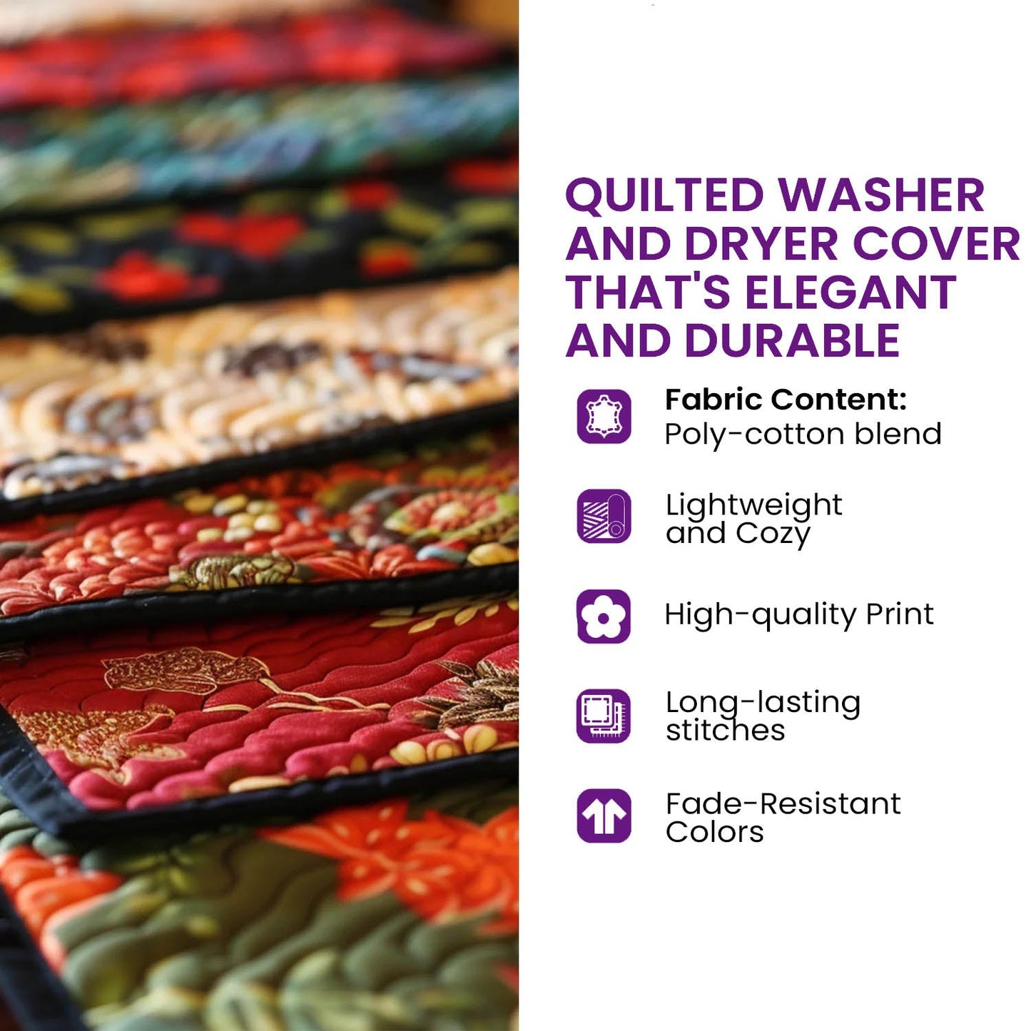 Turtle Quilted Washer and Dryer Cover GFTOMA3966