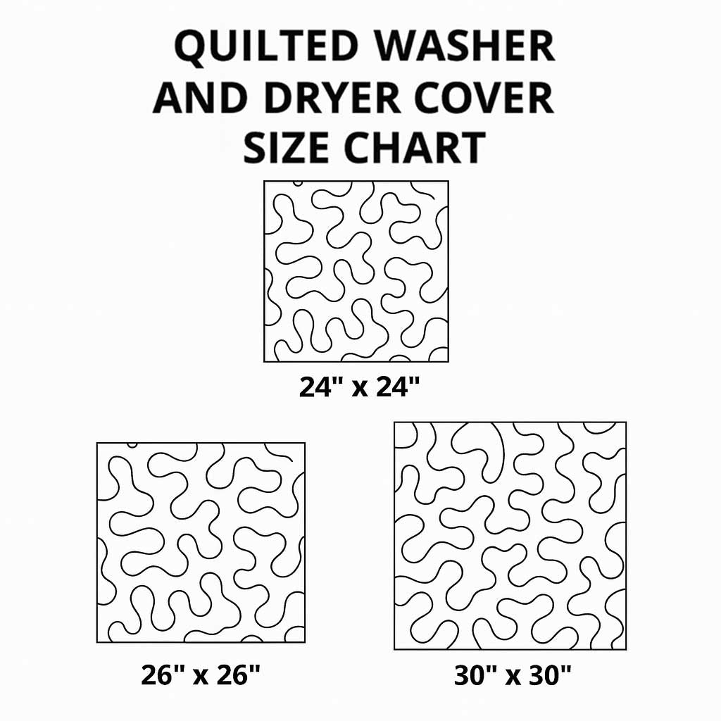 Turtle Drift Quilted Washer and Dryer Cover GFTOTP11333