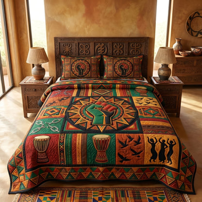 Juneteenth Soul 3-Quilted Bedding Set GFTONMU167
