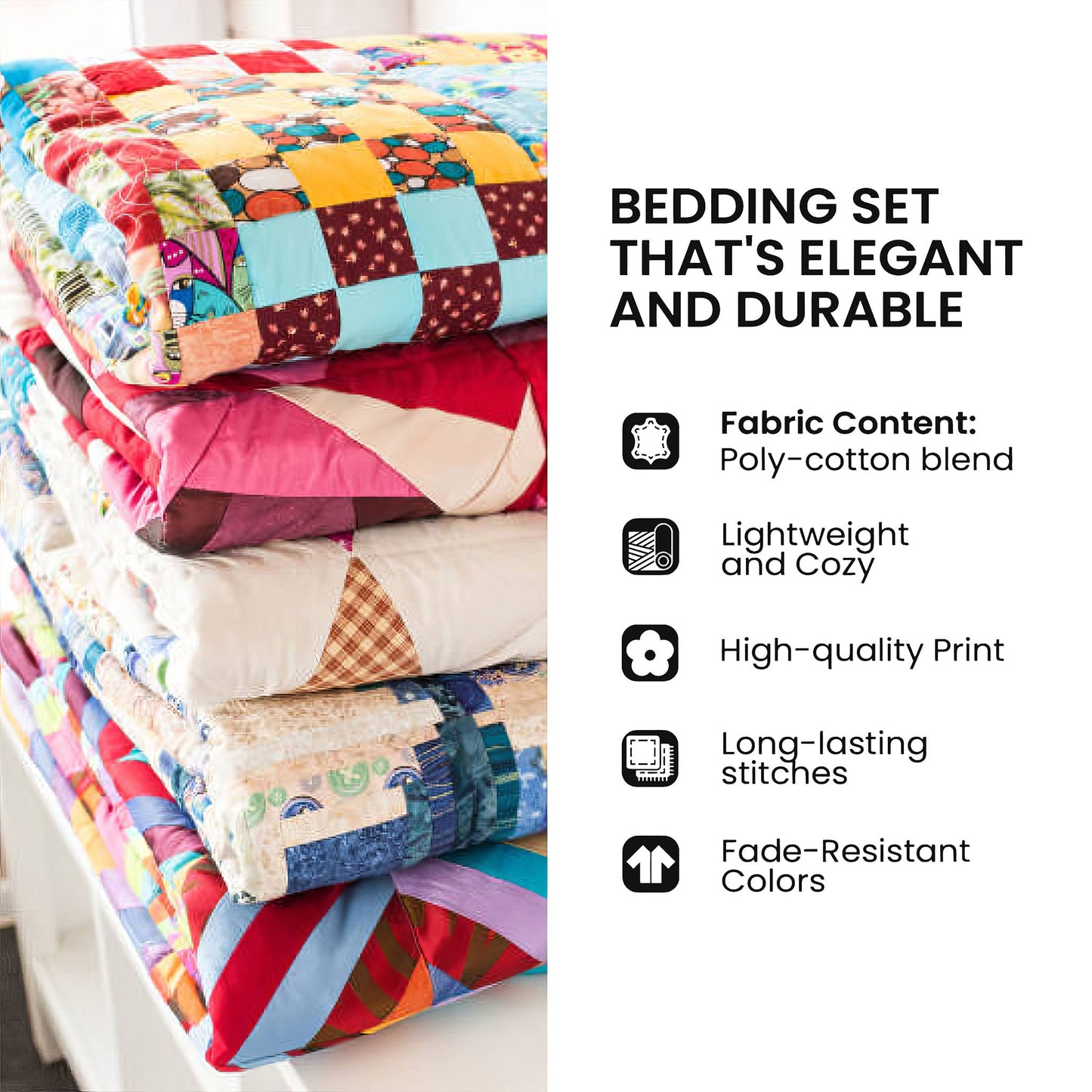 Nature Antlers 3-Piece Quilted Bedding Set GFTOYC3002