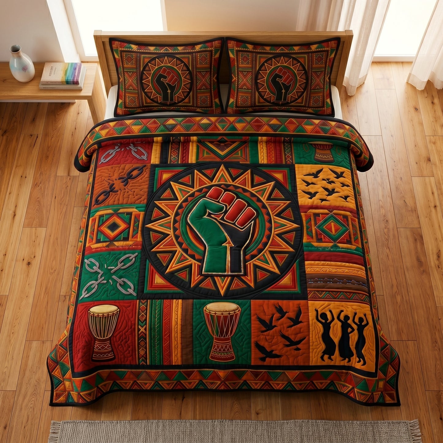 Juneteenth Soul 3-Quilted Bedding Set GFTONMU167