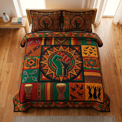 Juneteenth Soul 3-Quilted Bedding Set GFTONMU167