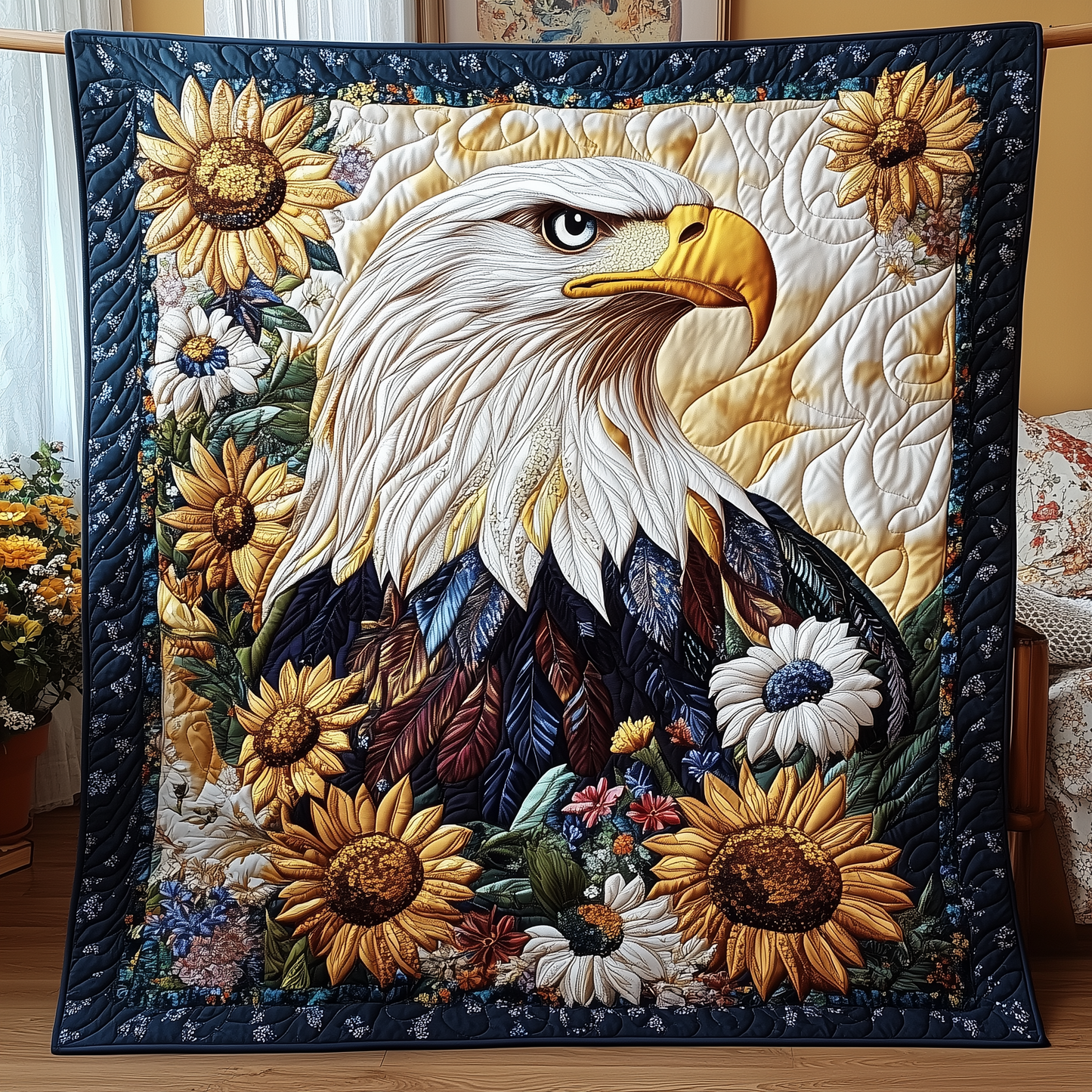 Noble American Eagle Quilted Blanket AENL011