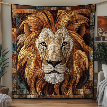 Courageous Native Lion King Quilted Blanket LINL020