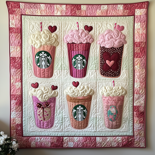 Valentine Day Drink Quilted Blanket GFTOTL1712