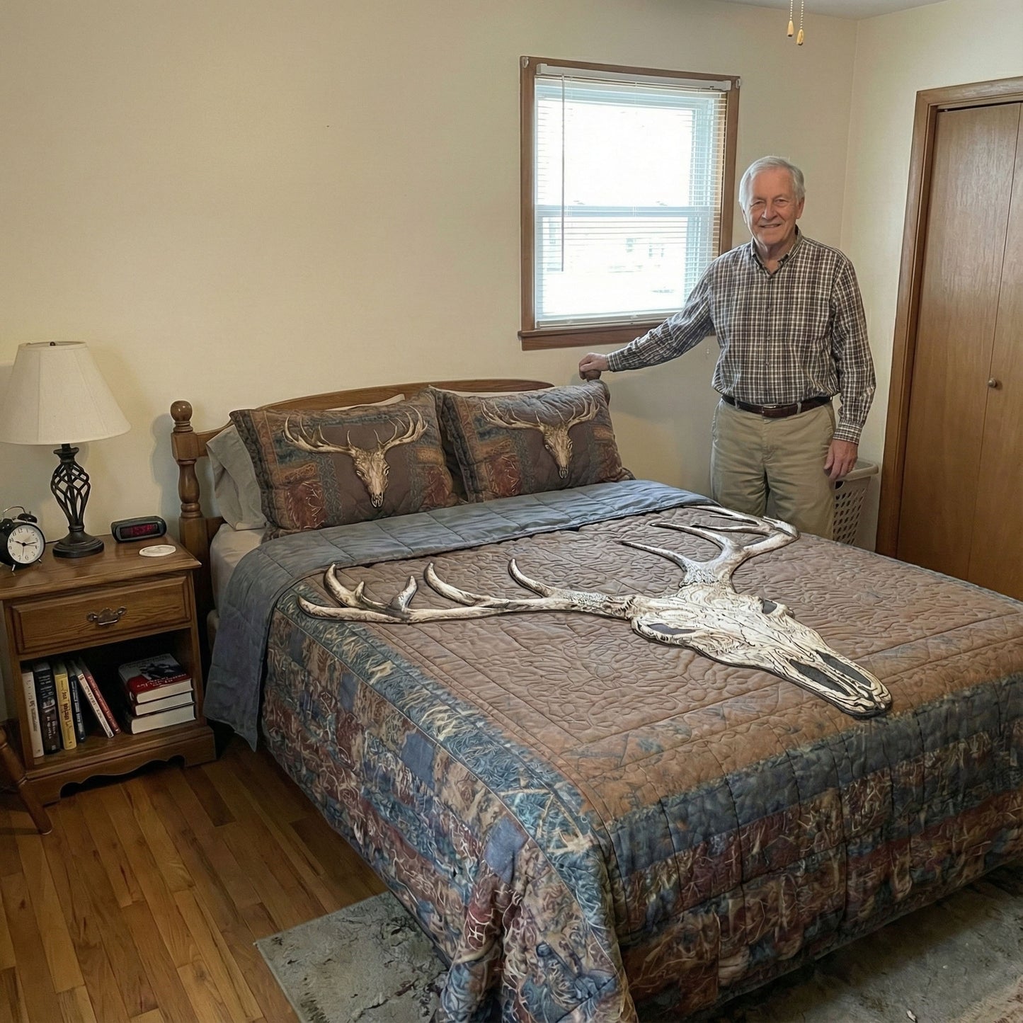 Rustic Antler 3-Piece Quilted Bedding Set GFTOTP15636