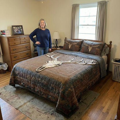 Rustic Antler 3-Piece Quilted Bedding Set GFTOTP15636