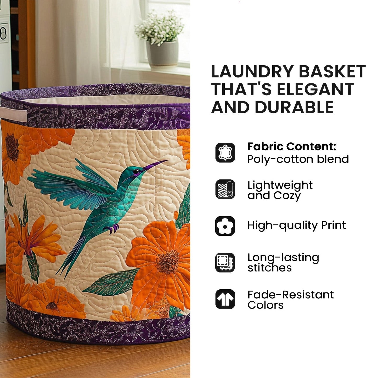 Native Horse Quilted Laundry Basket GFTOYC2663