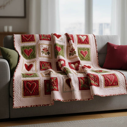 Valentine Stamps Quilted Blanket GFTONT6068