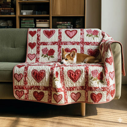 Loving Hearts Quilted Blanket GFTONT6070