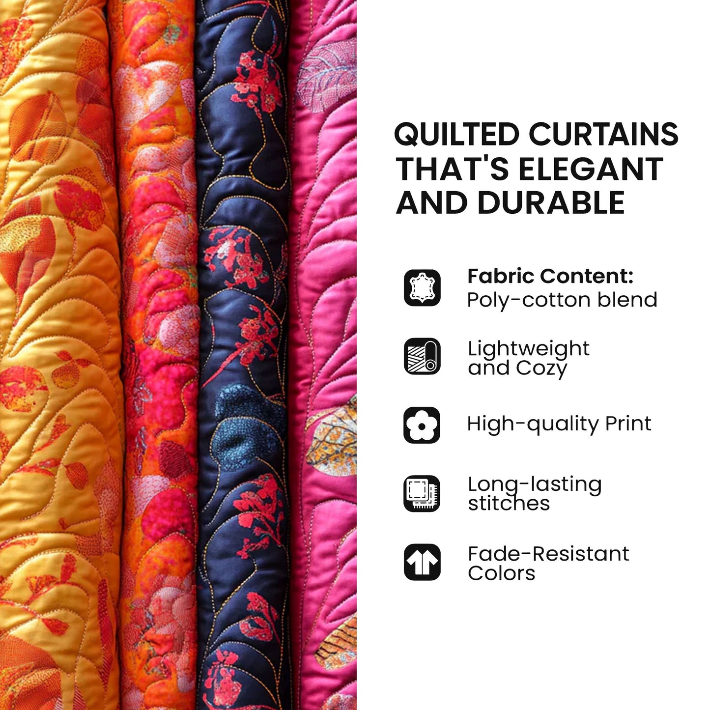 Zen Koi Quilted Curtains GFTOMA11252