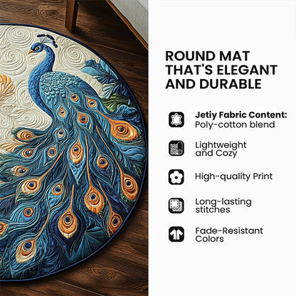 Vortex Cat Quilted Round Mat GFTOQM499