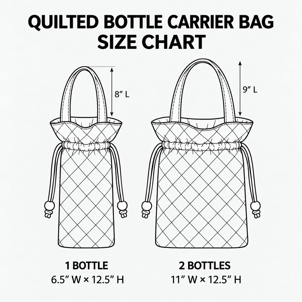 Winking Santa Quilted Bottle Carrier Bag GFTOTP22831