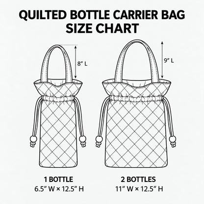 Winking Santa Quilted Bottle Carrier Bag GFTOTP22831