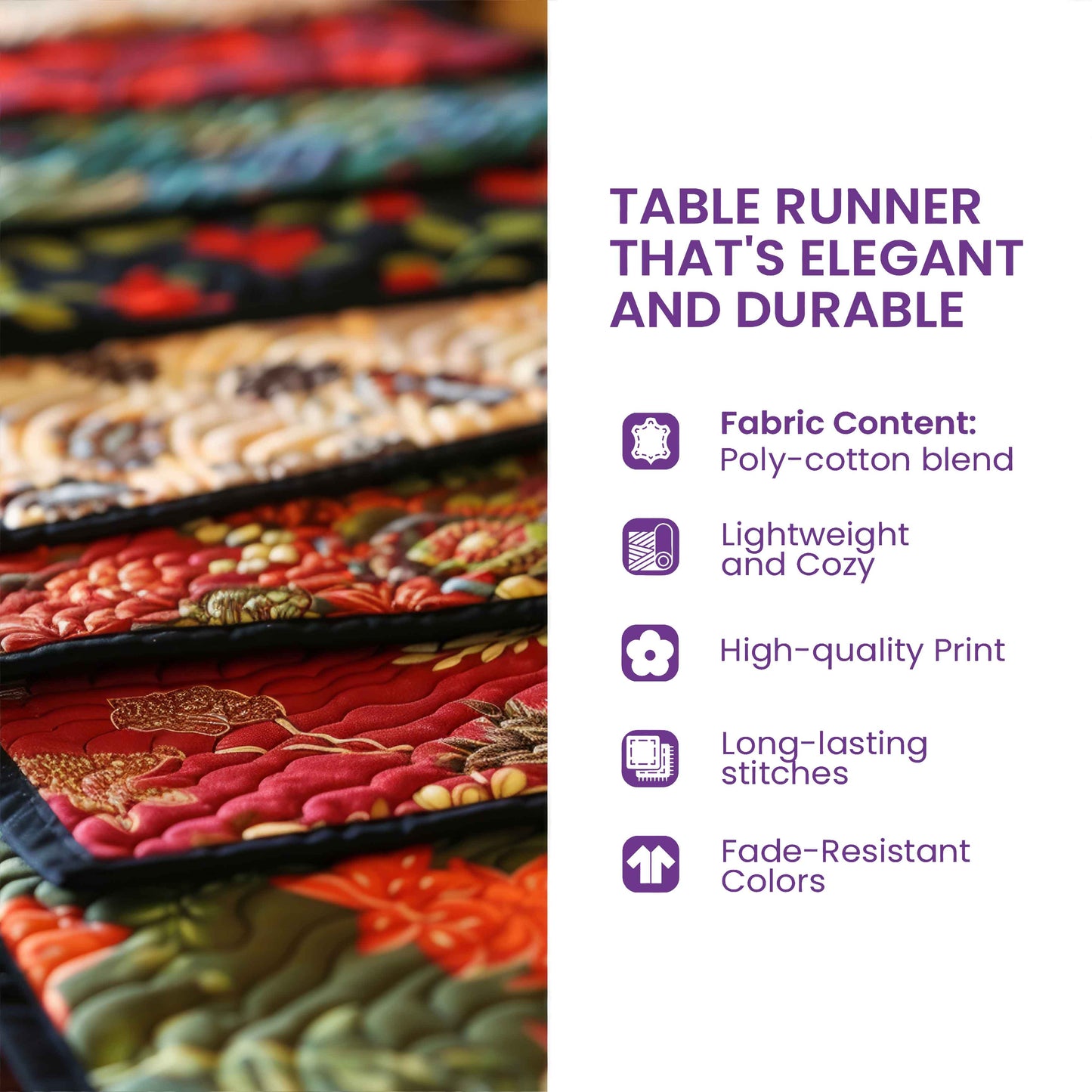 Moonlit Tropics Quilted Table Runner GFTOQA1136