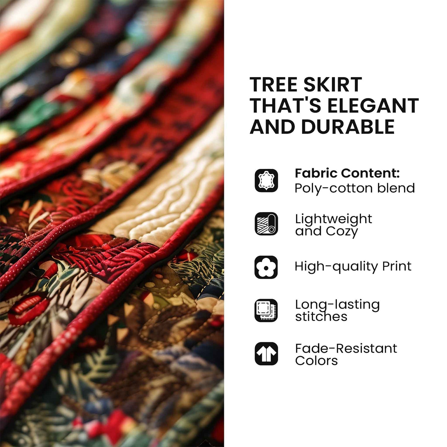 Santa List Quilted Tree Skirt GFTOQM385