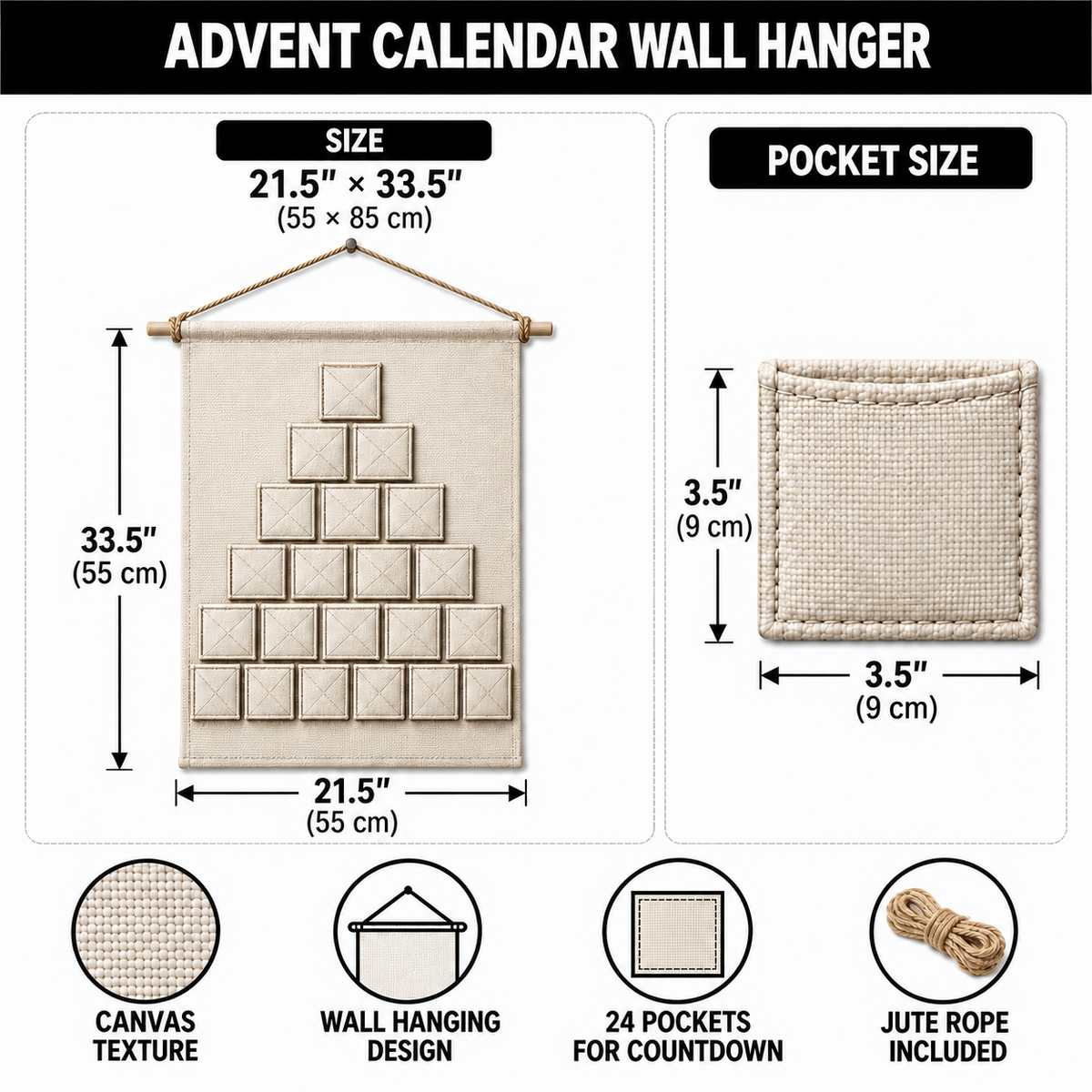 Nativity Scene Advent Calendar Wall Hanger GFTOTP23230